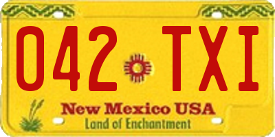 NM license plate 042TXI