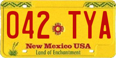 NM license plate 042TYA