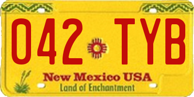 NM license plate 042TYB