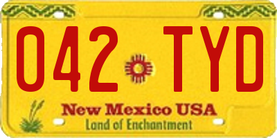 NM license plate 042TYD