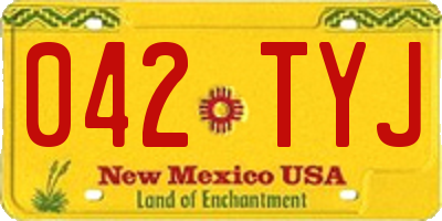 NM license plate 042TYJ
