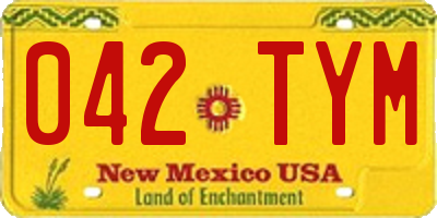 NM license plate 042TYM