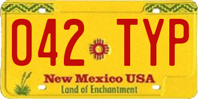 NM license plate 042TYP