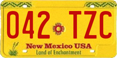 NM license plate 042TZC