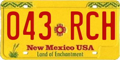 NM license plate 043RCH