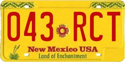 NM license plate 043RCT
