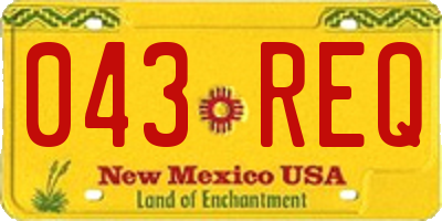 NM license plate 043REQ