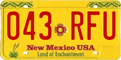 NM license plate 043RFU