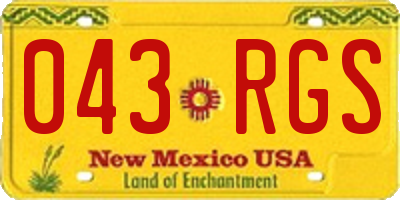 NM license plate 043RGS