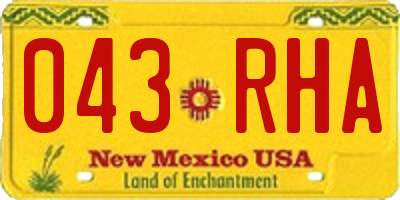 NM license plate 043RHA