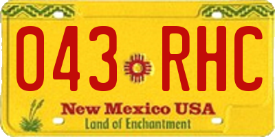NM license plate 043RHC