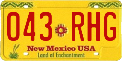 NM license plate 043RHG