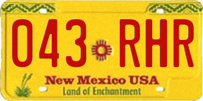NM license plate 043RHR