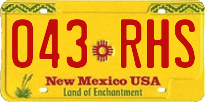 NM license plate 043RHS