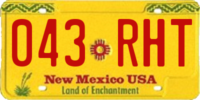 NM license plate 043RHT