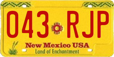 NM license plate 043RJP