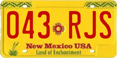 NM license plate 043RJS