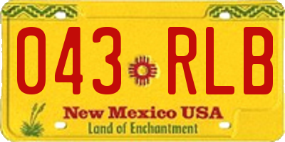 NM license plate 043RLB