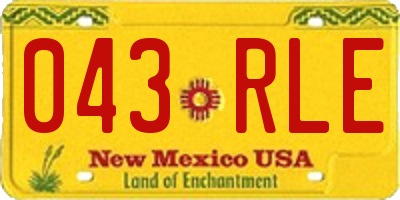 NM license plate 043RLE