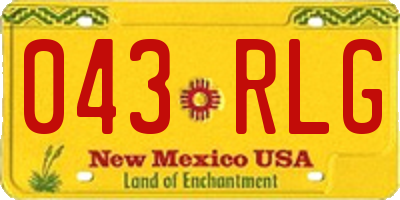 NM license plate 043RLG