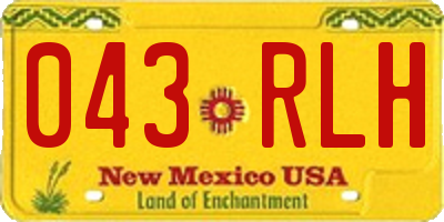 NM license plate 043RLH