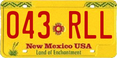NM license plate 043RLL