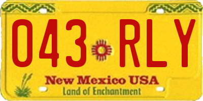 NM license plate 043RLY