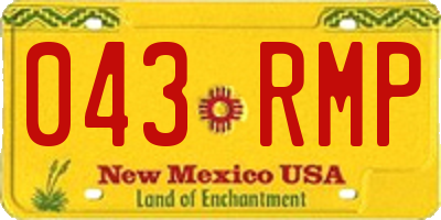 NM license plate 043RMP