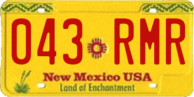 NM license plate 043RMR