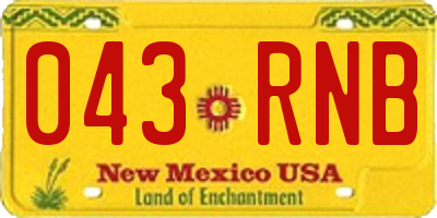 NM license plate 043RNB