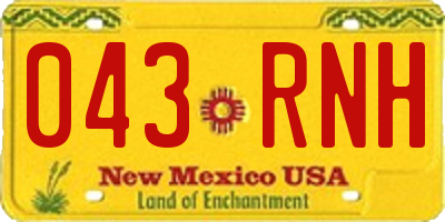 NM license plate 043RNH