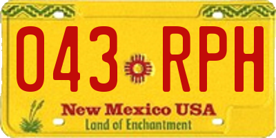 NM license plate 043RPH