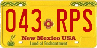 NM license plate 043RPS