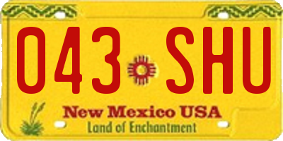 NM license plate 043SHU