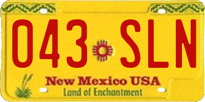 NM license plate 043SLN