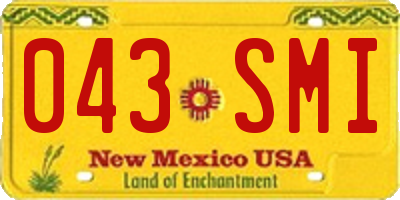 NM license plate 043SMI