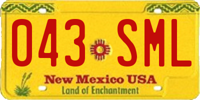 NM license plate 043SML