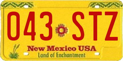 NM license plate 043STZ