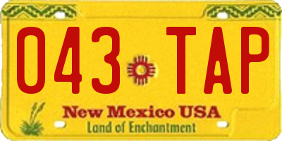 NM license plate 043TAP