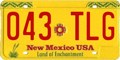 NM license plate 043TLG