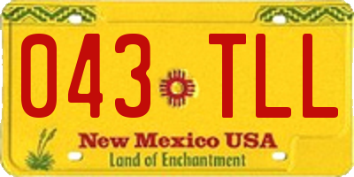 NM license plate 043TLL