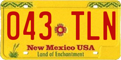 NM license plate 043TLN
