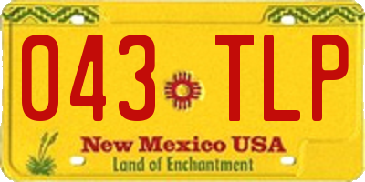 NM license plate 043TLP
