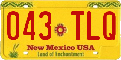 NM license plate 043TLQ