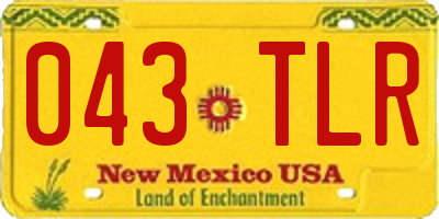 NM license plate 043TLR