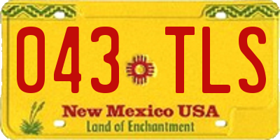 NM license plate 043TLS