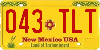 NM license plate 043TLT