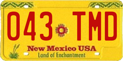 NM license plate 043TMD