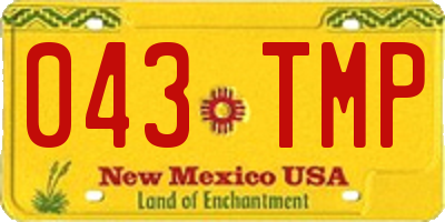 NM license plate 043TMP