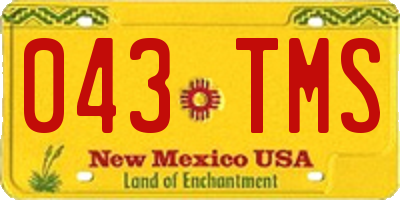 NM license plate 043TMS
